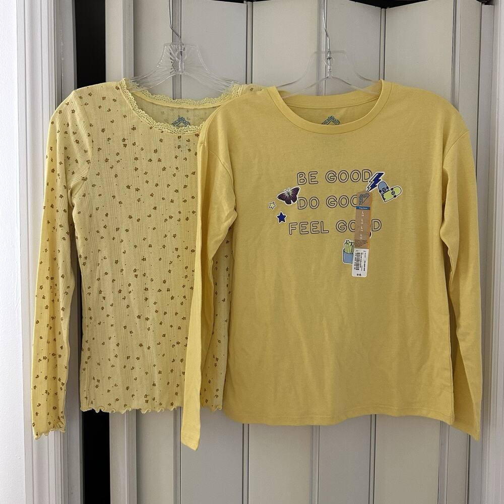 NEW Bundle Thereabouts Girls 14 Long Sleeve Yellow Shirts Fall Back to School